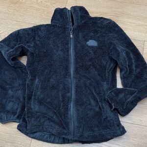 The North Face black Jacket Osito Silken Raschel Fleece Stand Collar